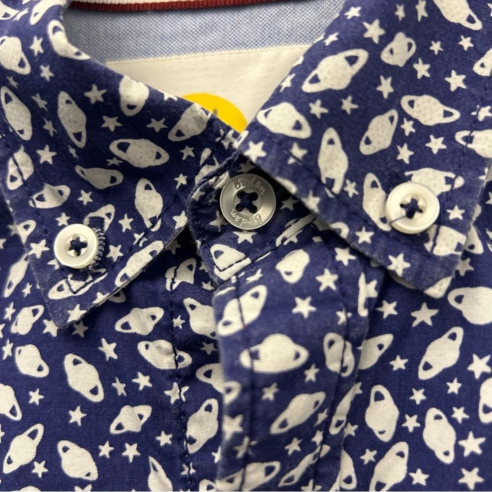 Boden Boys Outer Space Planets Button Down Shirt Size 13-14Y - Picture 7 of 10